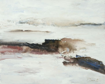 Storm, 1997 een landschap, geschilderd door Frans Minnaert.